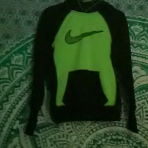 Green and Black Nike Sweatshirt Youth